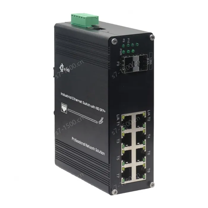 Industrial L2+ Managed 8-Port Gigabit Ethernet Switch with 2-Port 1000X SFP Fiber Uplinks for High-Density Networks