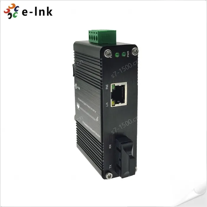 E-link Mini Industrial 100/1000BASE-X to 10/100/1000BASE-T RJ45 100Mbps PoE+ Media Converter LNK-IMC3012PS-20 in Stock